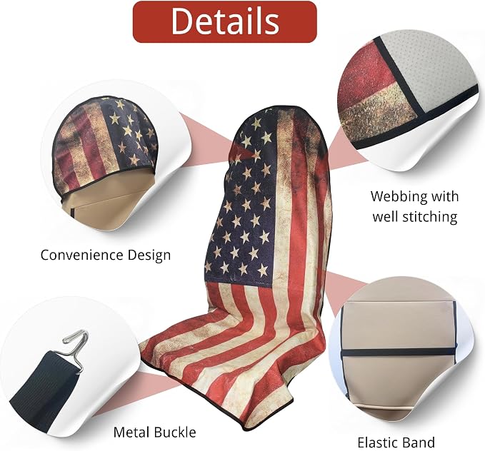 Car Seat Covers — Front Seat — Red