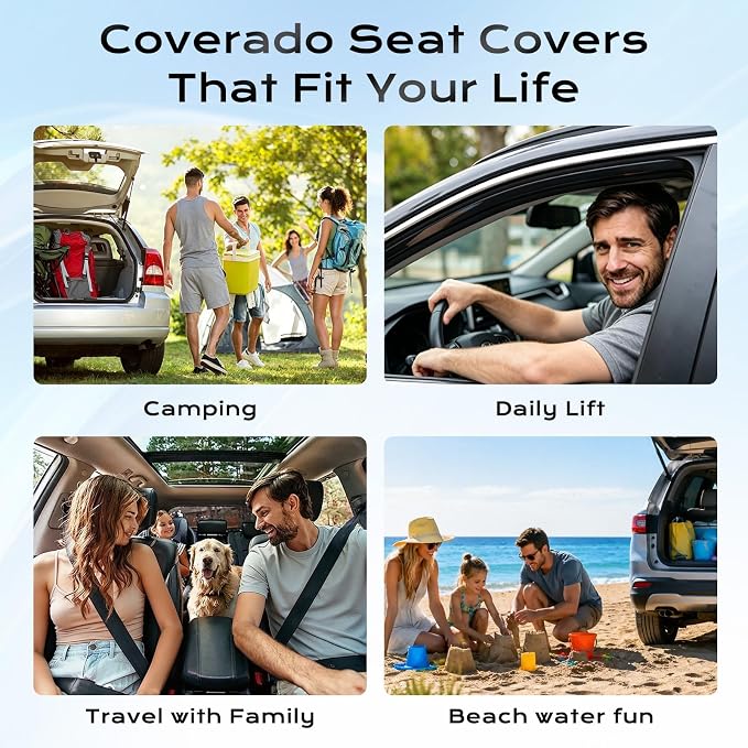 Universal Faux Leather Seat Covers — Front Seat