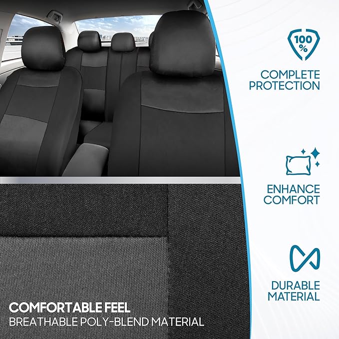 Car Seat Covers — Full Set — Black
