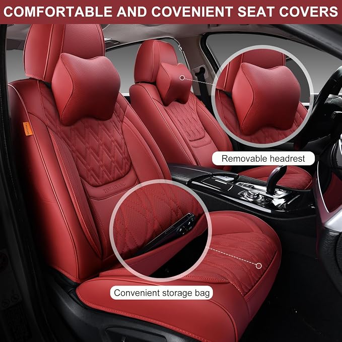 Universal Seat Covers — Full Set — Red
