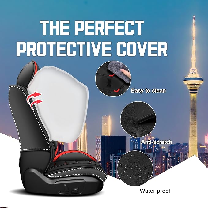Seat Covers for Honda Civic — Black / Red