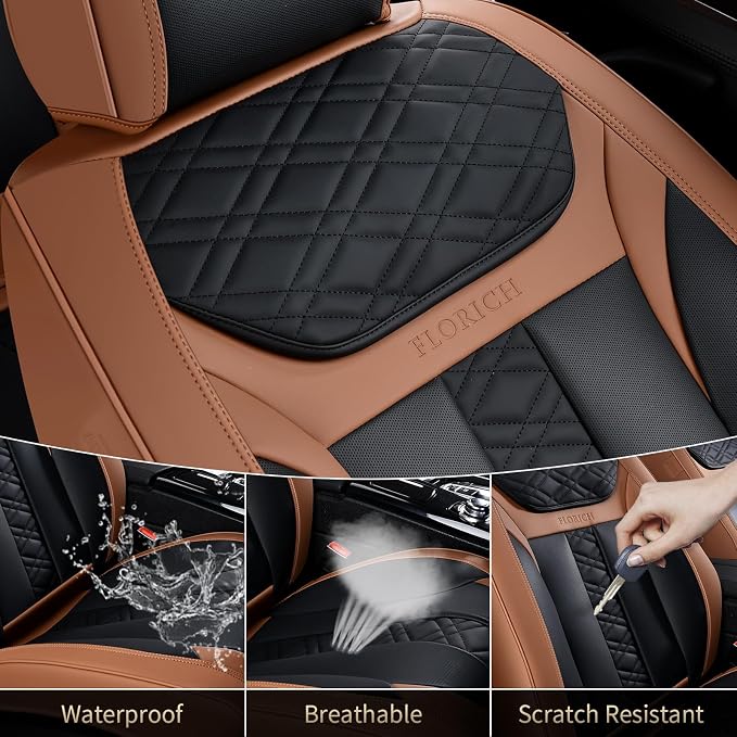 Universal Seat Covers — Front Seat — Brown