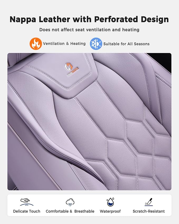 Universal Seat Covers — Full Set — Purple