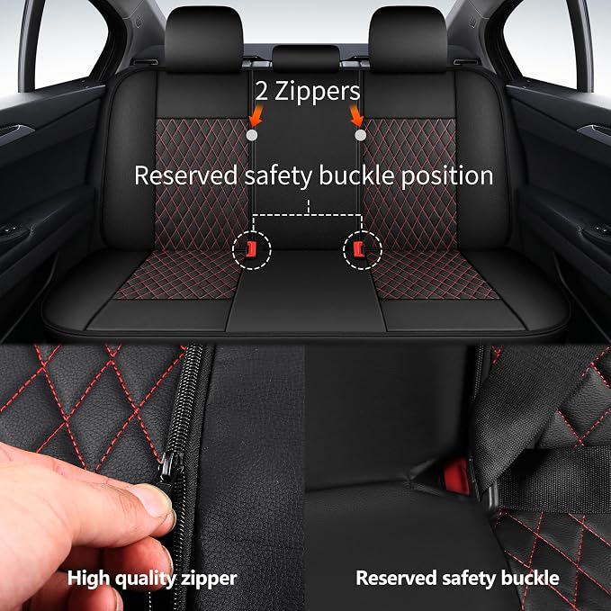 Universal Faux Leather Seat Covers — Full Set