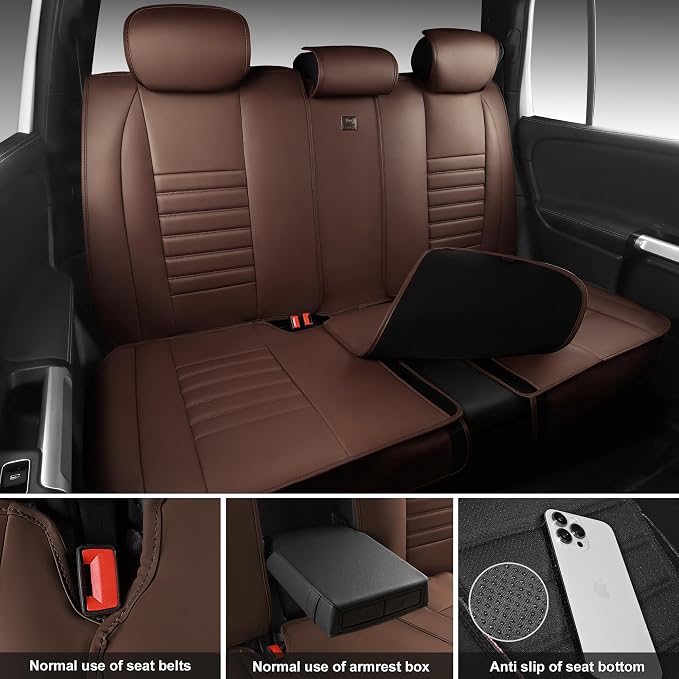 Universal Seat Covers — Full Set — Brown