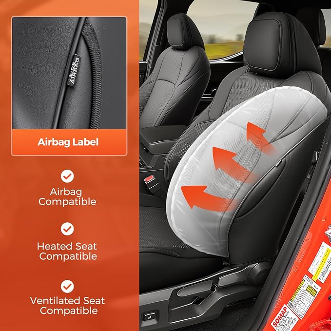 Faux Leather Seat Covers for Toyota Tacoma — Full Set — Black