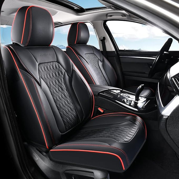 Universal Seat Covers — Full Set — Black / Beige