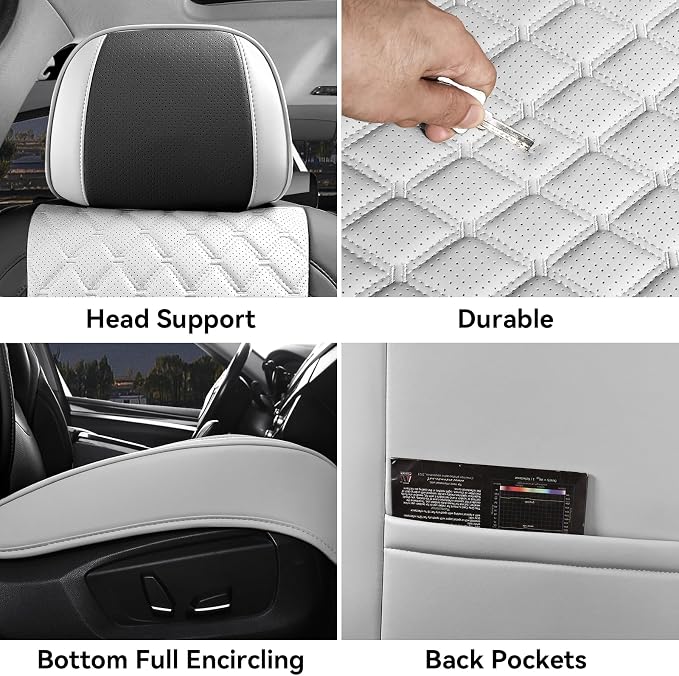 Universal Seat Covers — Front Seat — Black / White