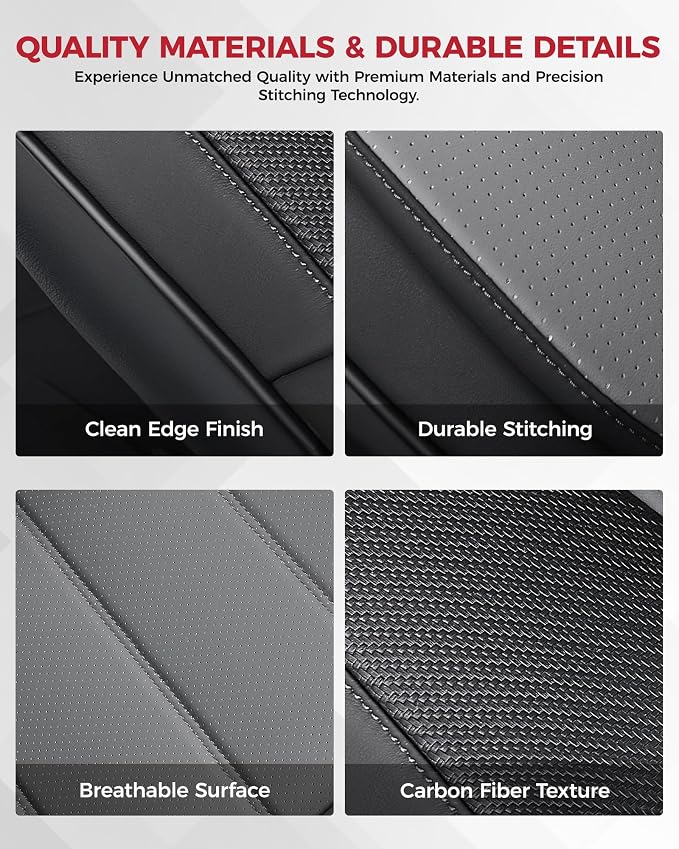 Universal Faux Leather Seat Covers — Front Seat