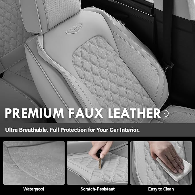 Universal Seat Covers — Front Seat — Gray