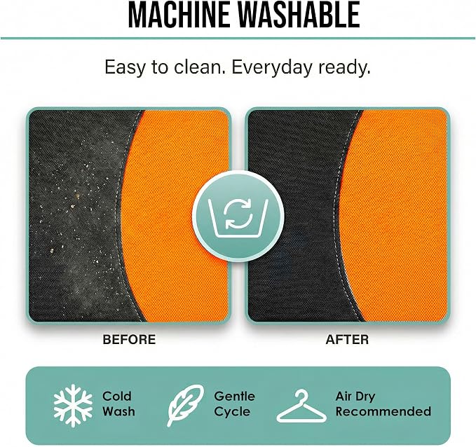 Pet Car Seat Protector — Rear Seat — Orange