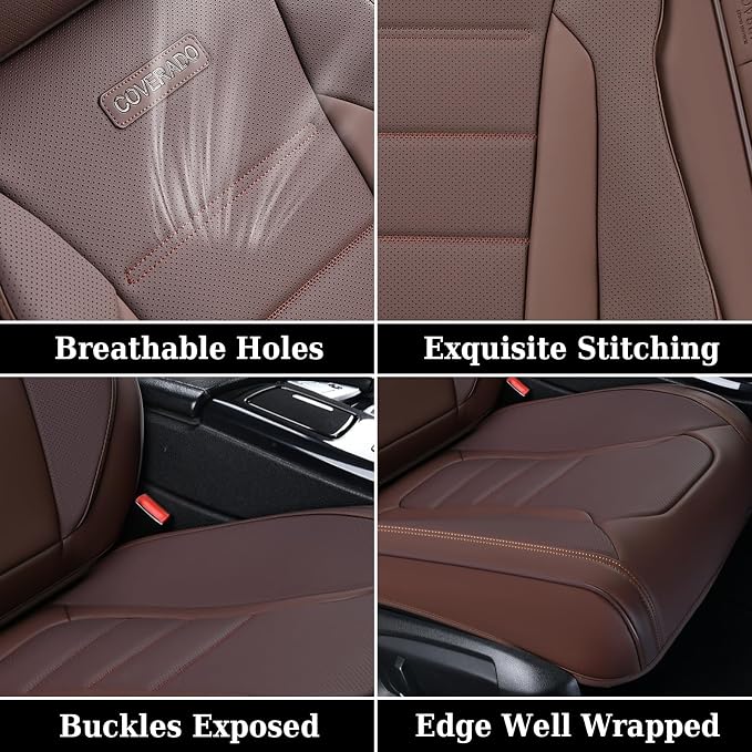 Universal Seat Covers — Full Set — Brown
