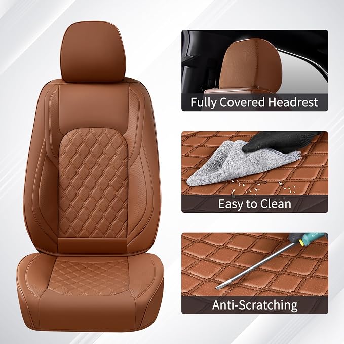 Seat Covers for Chevrolet Silverado / GMC Sierra — Front Seat — Brown