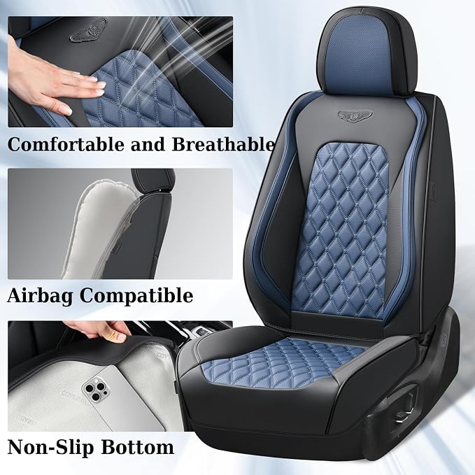 Universal Faux Leather Seat Covers — Full Set