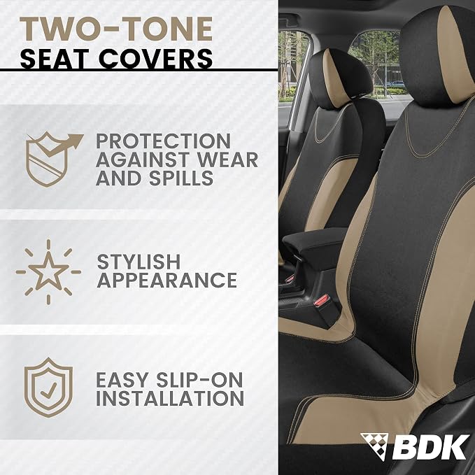 Car Seat Covers — Full Set — Beige