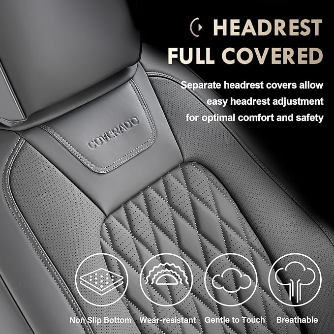 Seat Covers for Multiple Vehicles — Full Set — Gray