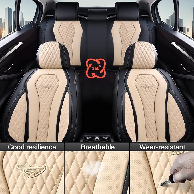 Universal Seat Covers — Front Seat — Beige
