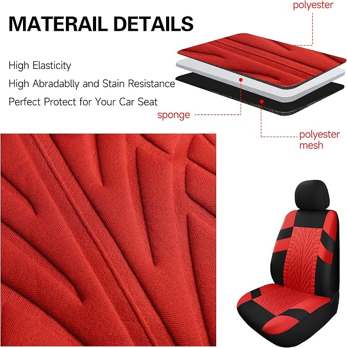 Universal Seat Covers — Front Seat — Black / Beige