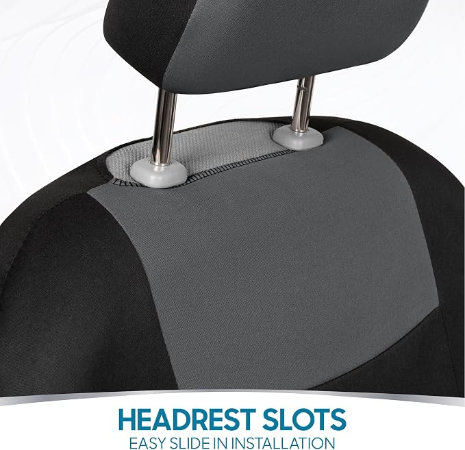 Car Seat Covers — Full Set — Gray / Black