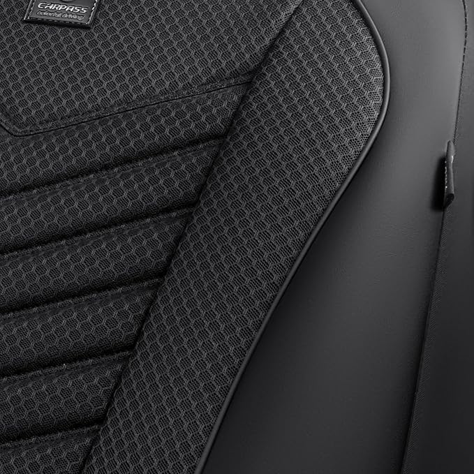Universal Fabric Seat Covers — Front Seat — Black