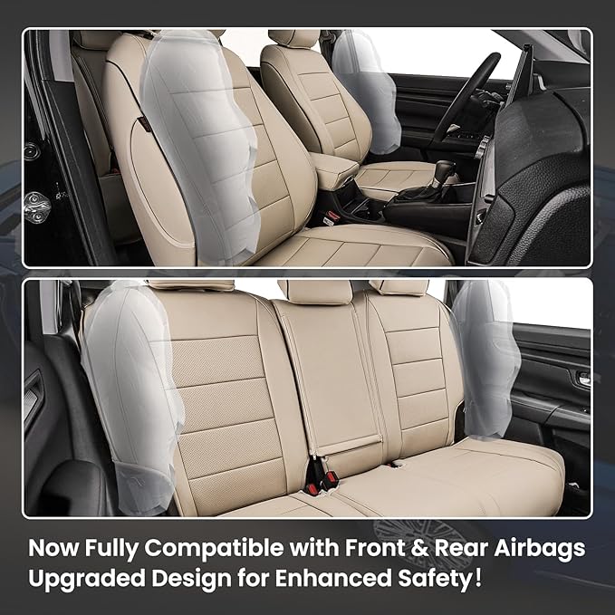 Faux Leather Seat Covers for Honda CR-V — Full Set — Beige
