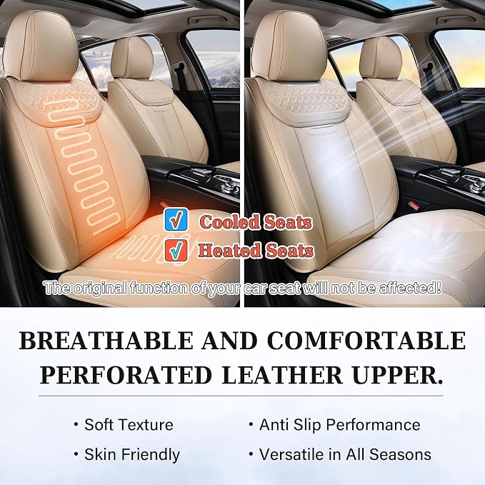 Universal Seat Covers — Full Set — Beige