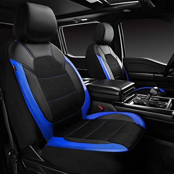 Universal Seat Covers — Full Set — Black / Blue
