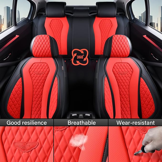 Universal Seat Covers — Front Seat — Red