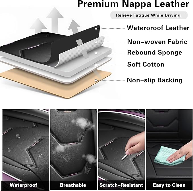 Universal Seat Covers — Full Set — Purple