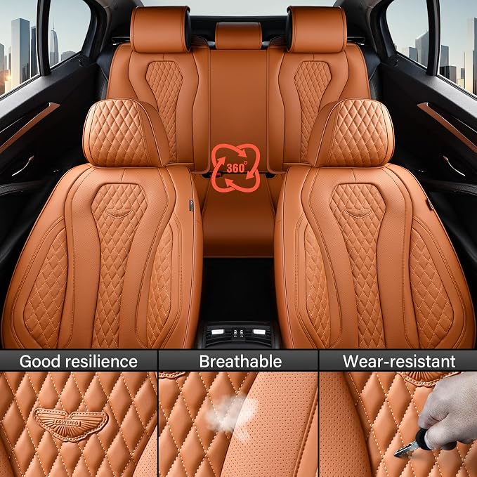 Universal Seat Covers — Front Seat — Brown