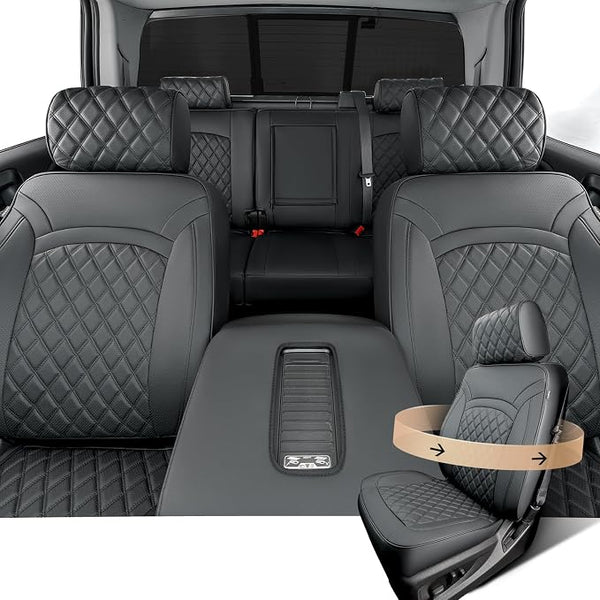 Seat Covers for Chevrolet Silverado / GMC Sierra — Full Set — Black