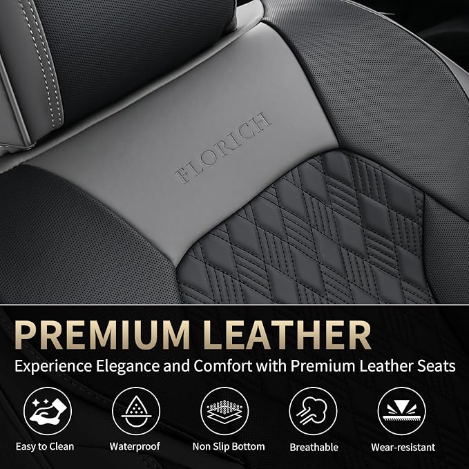 Universal Seat Covers — Full Set — Gray / Black