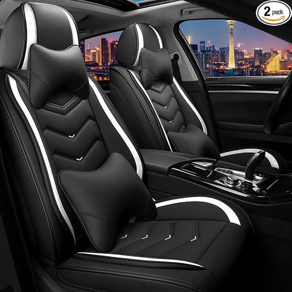 Seat Covers for Honda Civic — Black / White