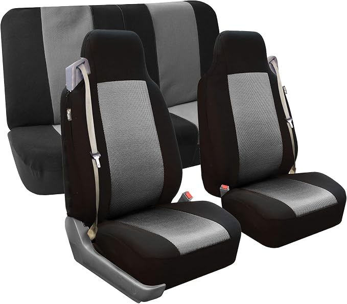 Universal Fabric Seat Covers — Full Set — Black