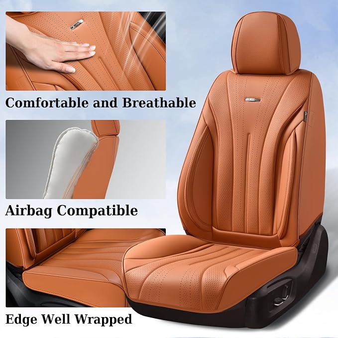 Universal Seat Covers — Full Set — Brown
