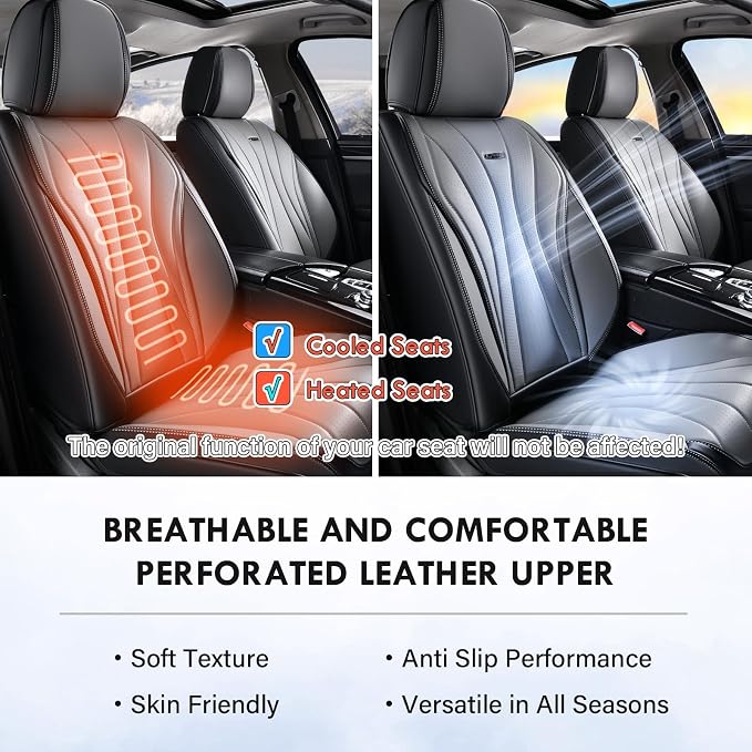 Universal Seat Covers — Full Set — Black / Gray