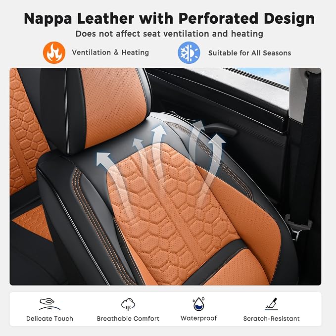 Universal Seat Covers — Front Seat — Black / Brown