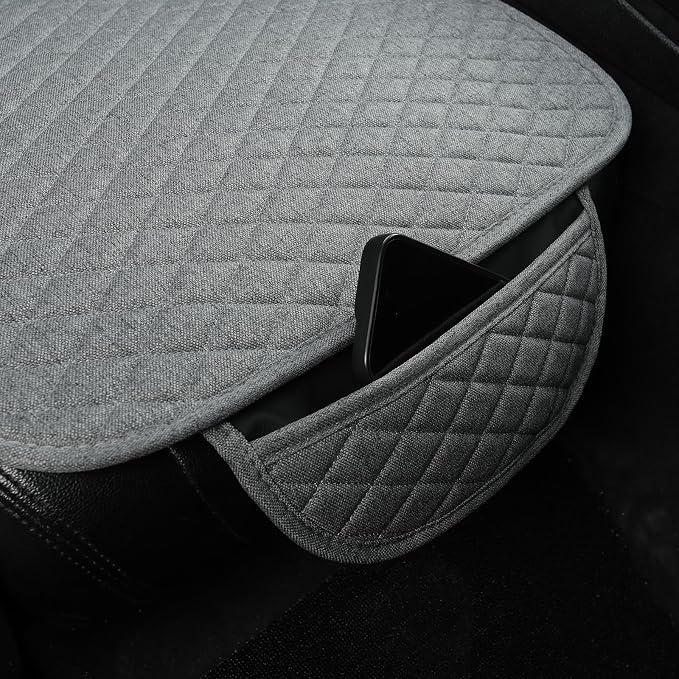 Universal Fabric Seat Covers — Front Seat — Gray
