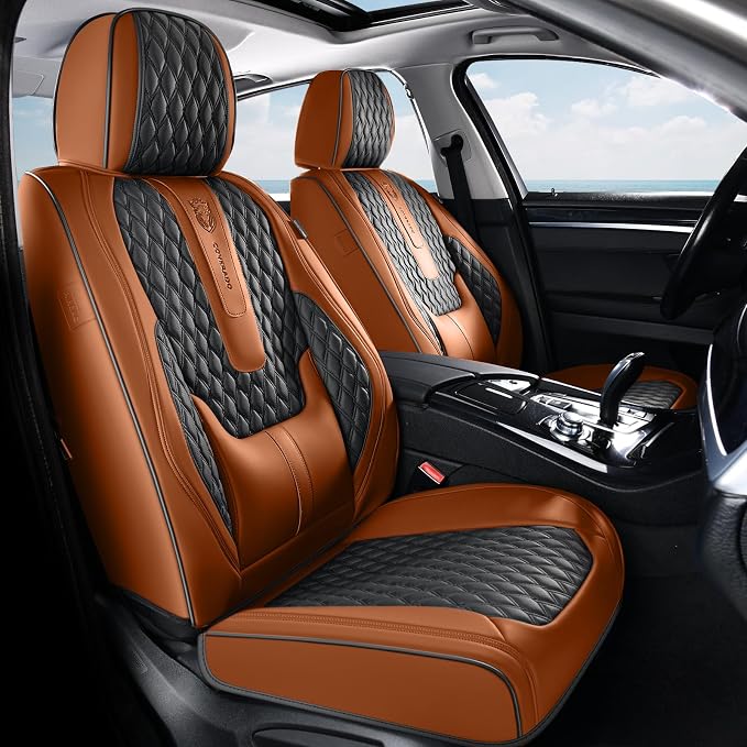 Universal Seat Covers — Full Set — Brown / Black