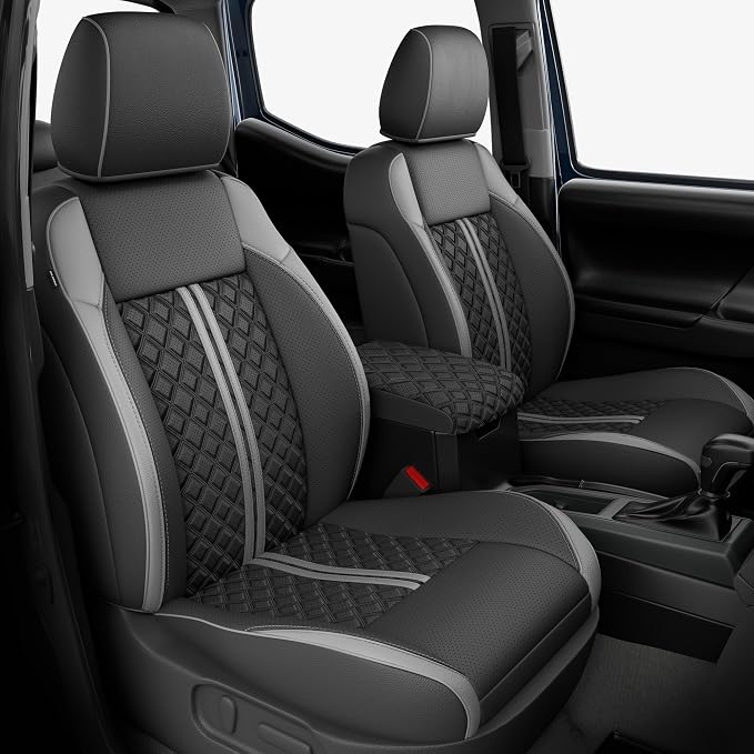 Seat Covers for Toyota Tacoma — Full Set — Black / Gray