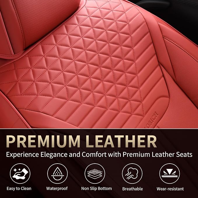 Universal Seat Covers — Full Set — Red