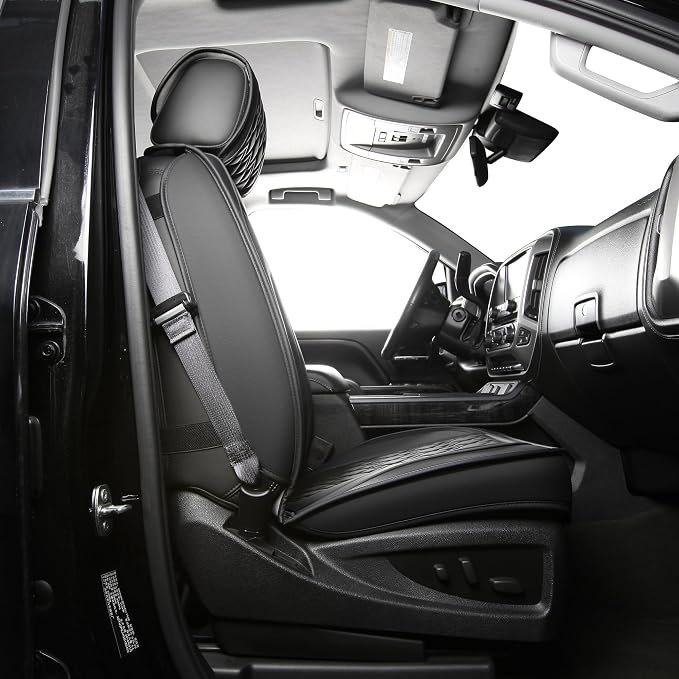 Seat Covers for Chevrolet Silverado / GMC Sierra — Front Seat — Black / White