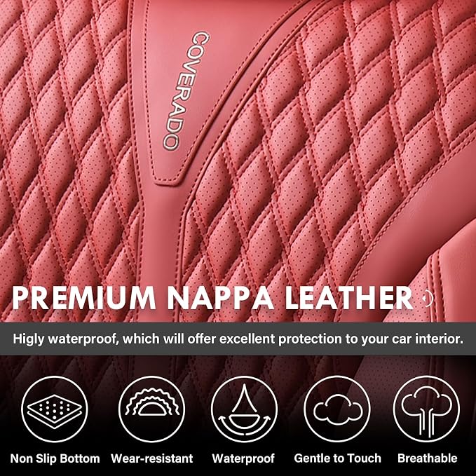 Universal Seat Covers — Full Set — Red