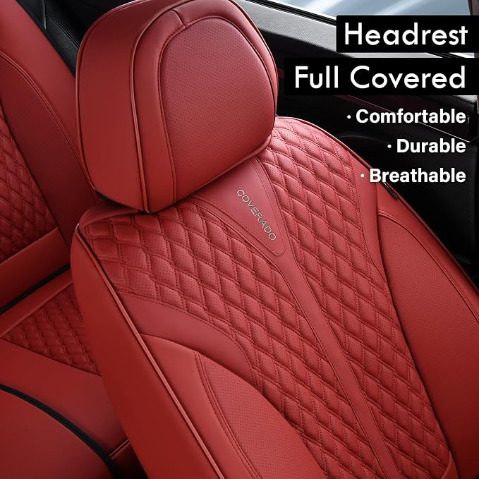 Universal Seat Covers — Full Set — Red