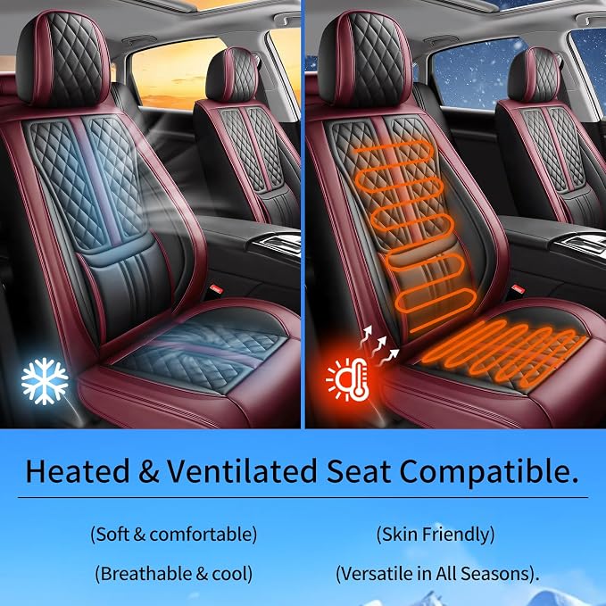 Seat Covers for Nissan Maxima — Front Seat — Red