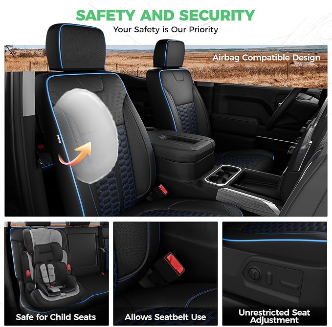 Faux Leather Seat Covers for Chevrolet Silverado / GMC Sierra