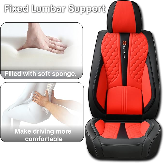 Universal Seat Covers — Full Set — Red