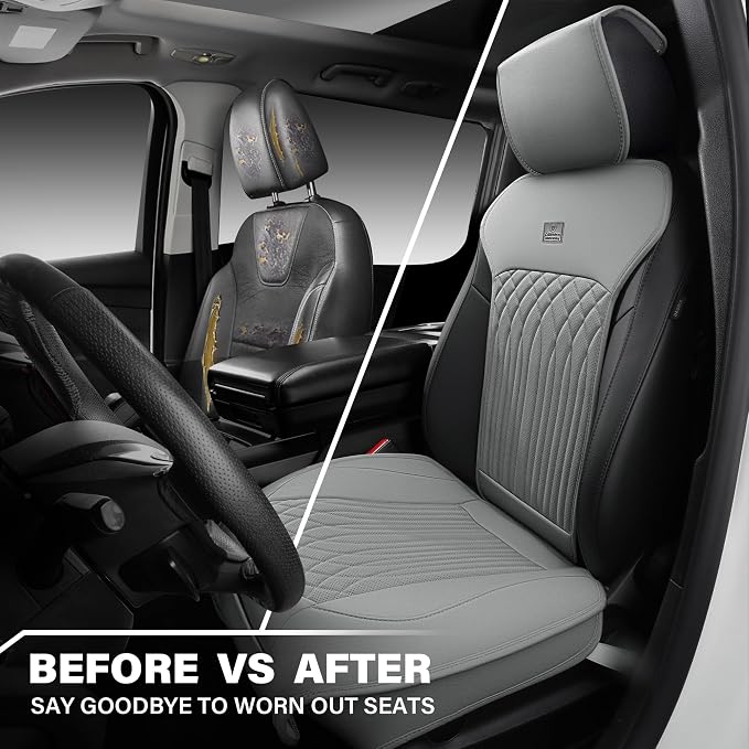 Universal Seat Covers — Front Seat — Gray