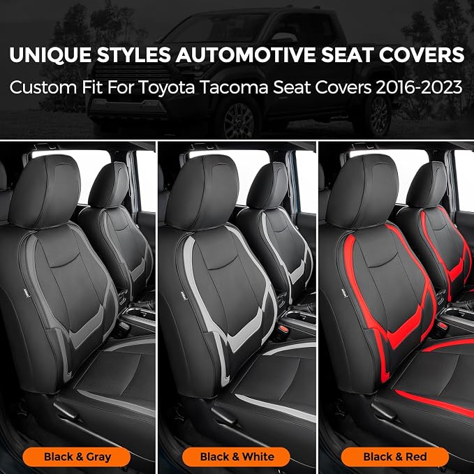 Seat Covers for Toyota Tacoma — Black / Red