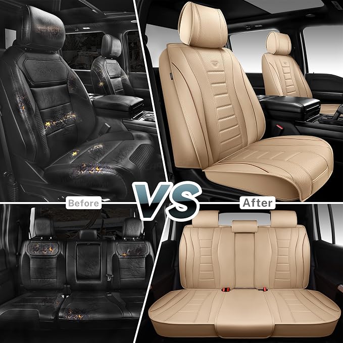 Universal Seat Covers — Full Set — Beige